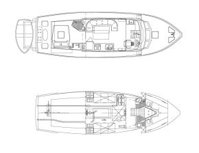 trawler yacht designers suggested top view